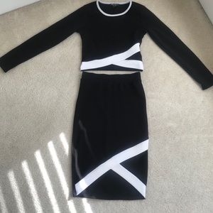 Streetwise Society Fitted Crop Top (M) & Skirt (S)